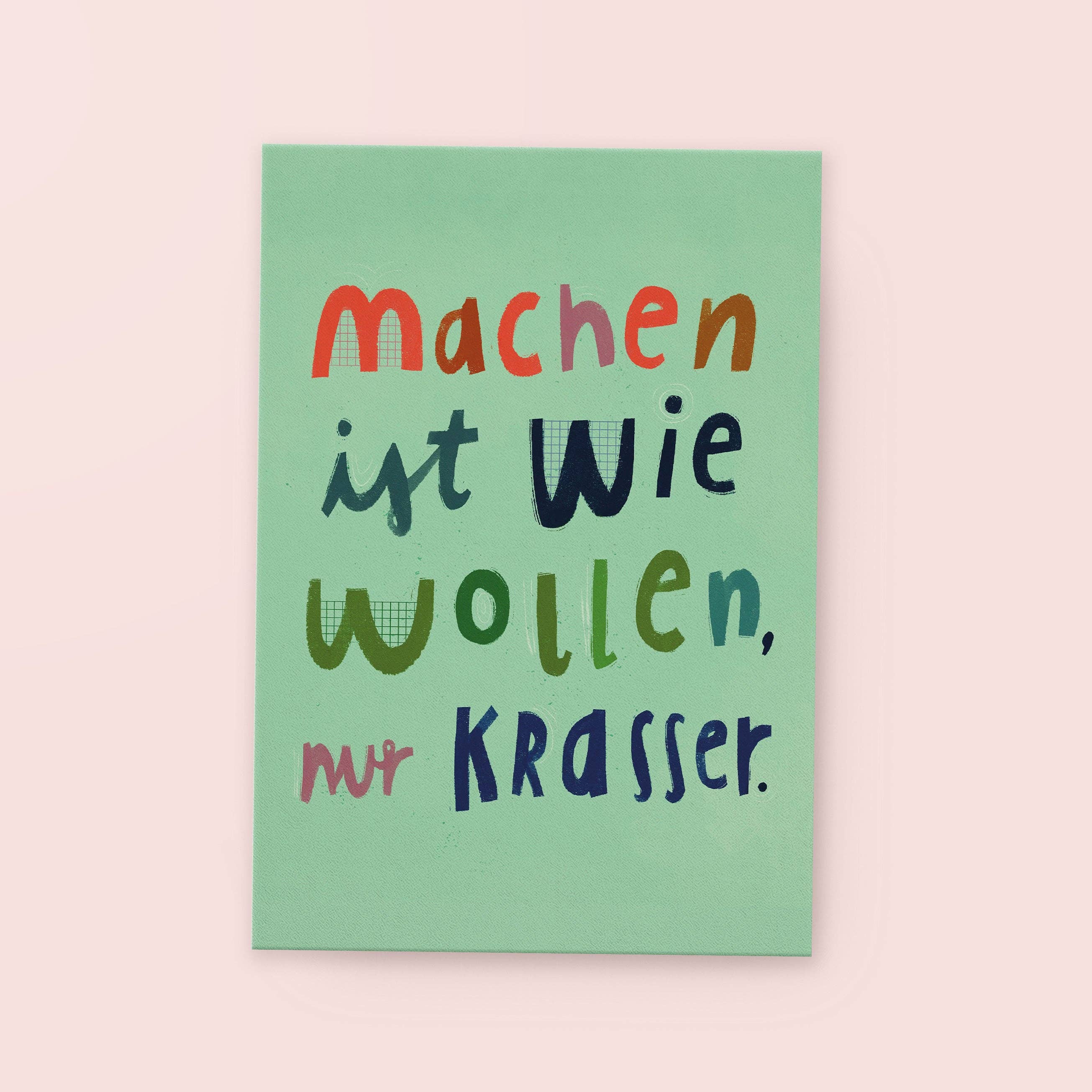 Postkarte »Machen«