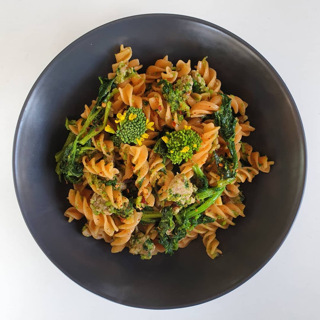 Handgemachte Pasta Fusilli 100% rote Linsen g.250