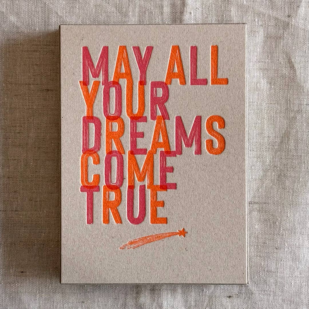 Postkartenbox (leer) / May all your Dreams come true