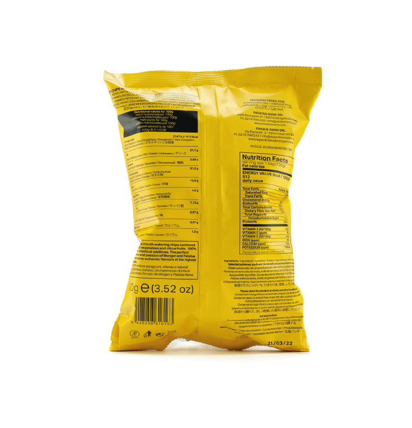 Patatas Nana knusprige Kartoffelchips mit eingelegten Zitronen 100 g