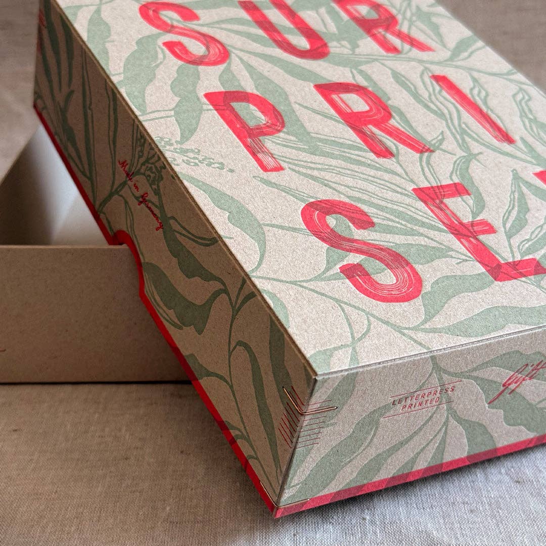 Geschenkbox (leer) / Surprise! / Letterpress Druck: Classic+