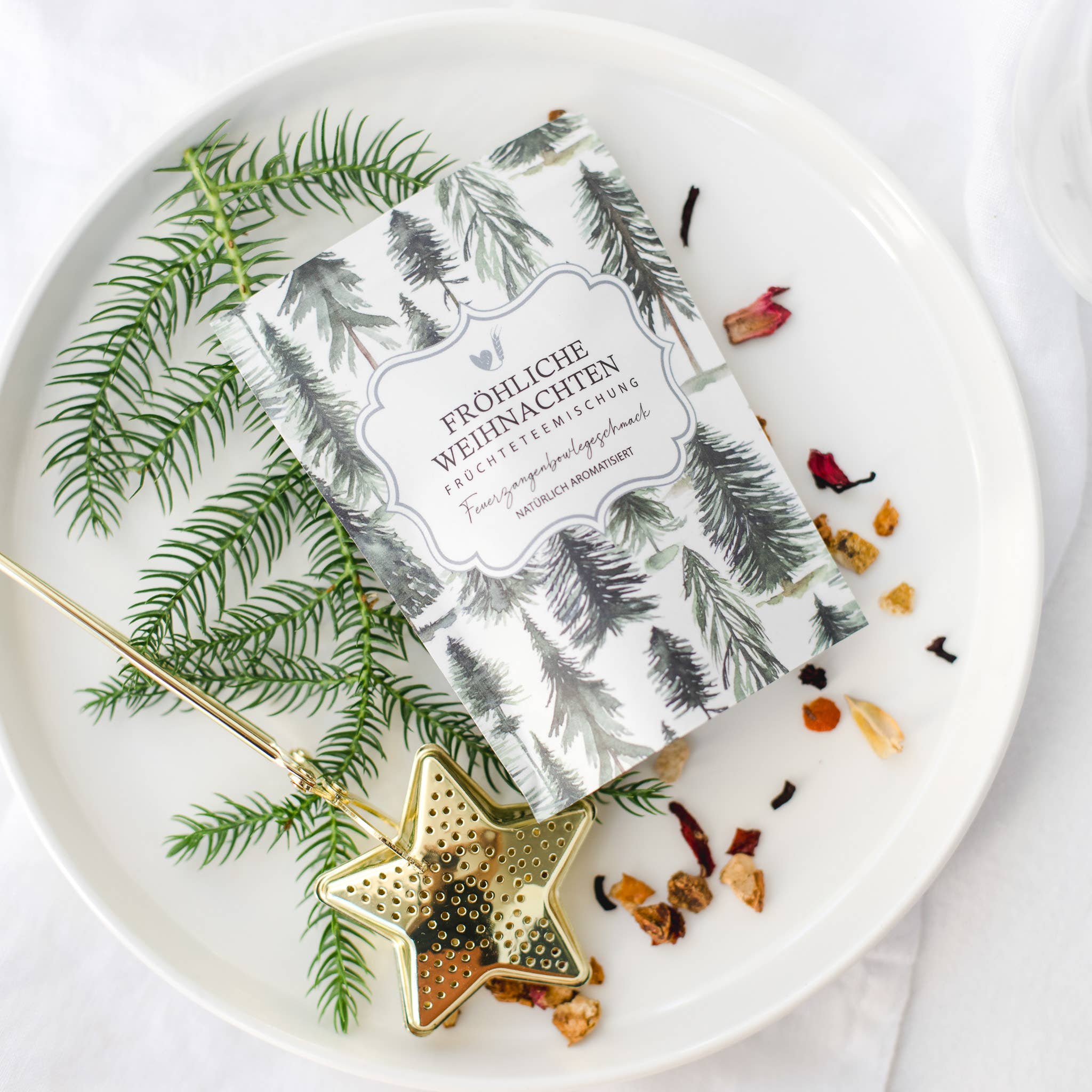 Teesäckchen "Fröhliche Weihnachten"