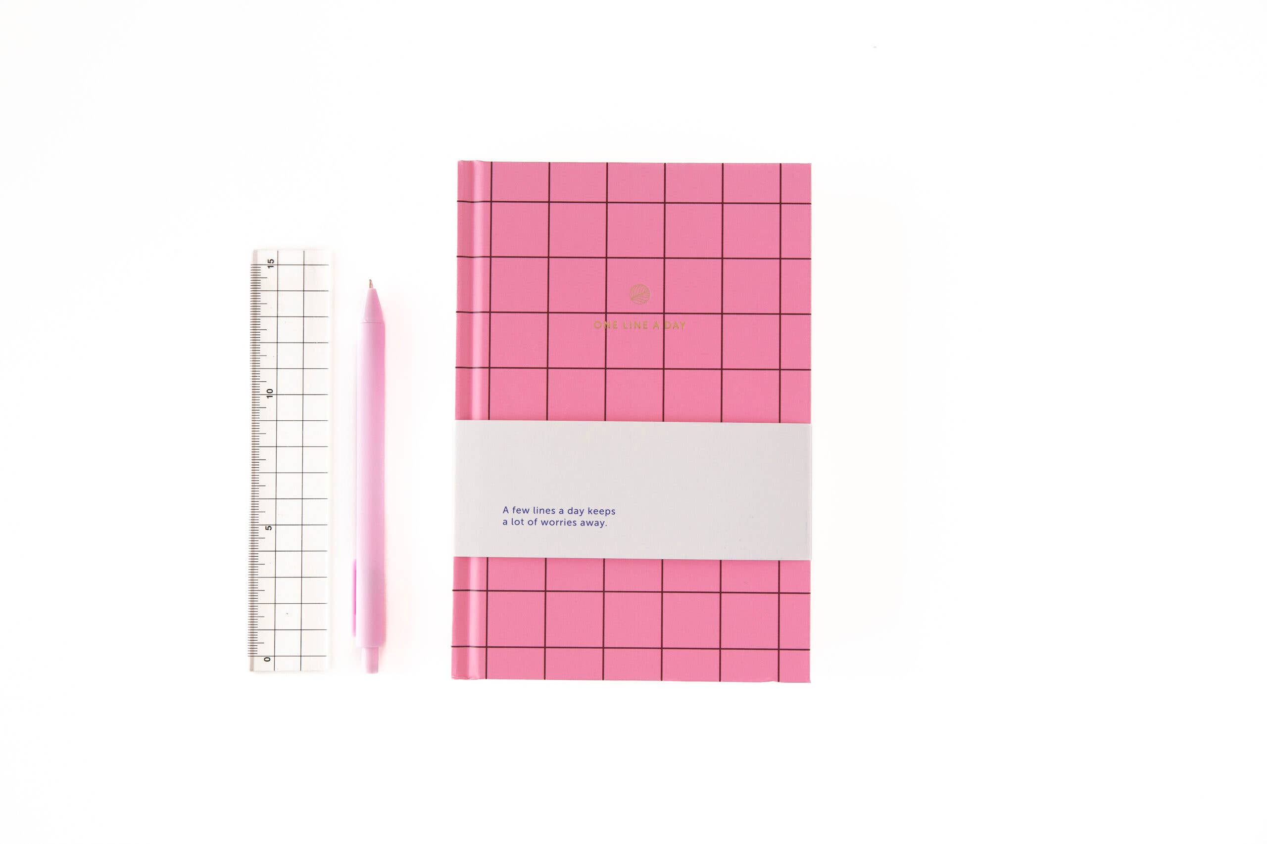 Ein-Journal Ein Satz pro Tag - Rosa Kariert