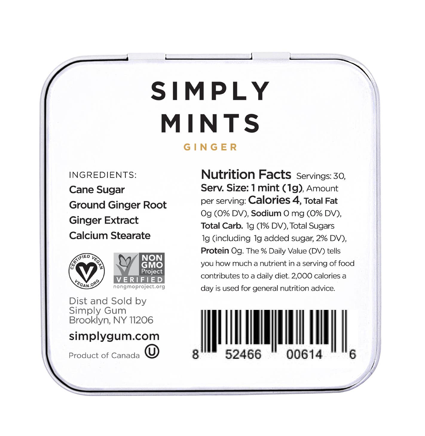 Simply Mints - Ingwer | Packung mit sechs