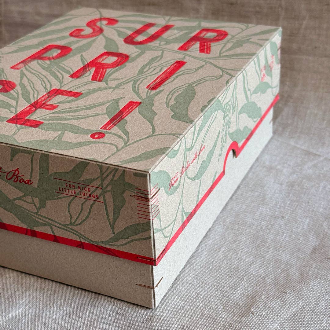 Geschenkbox (leer) / Surprise! / Letterpress Druck: Classic+