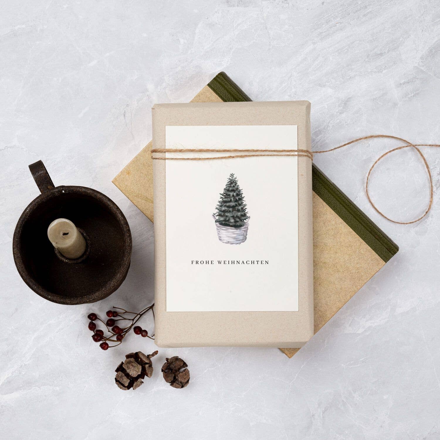 Grußkarte, Weihnachten, Frohe Weihnachten, Baum