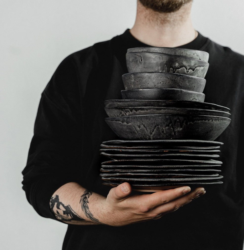 FLOW Dinner Plate Bowl rust