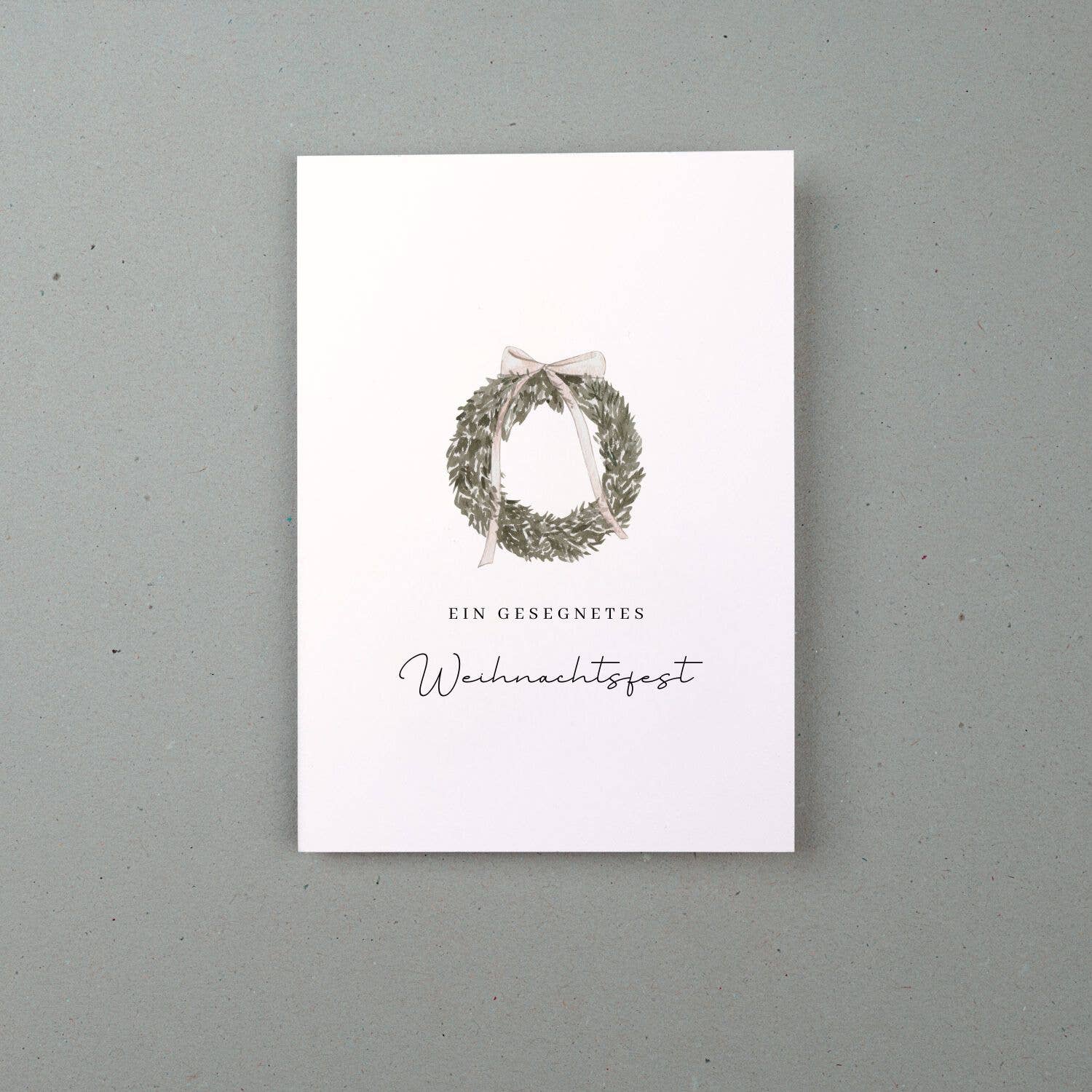 Grußkarte, Weihnachten, Ein gesegnetes Weihnachtsfest, Kranz