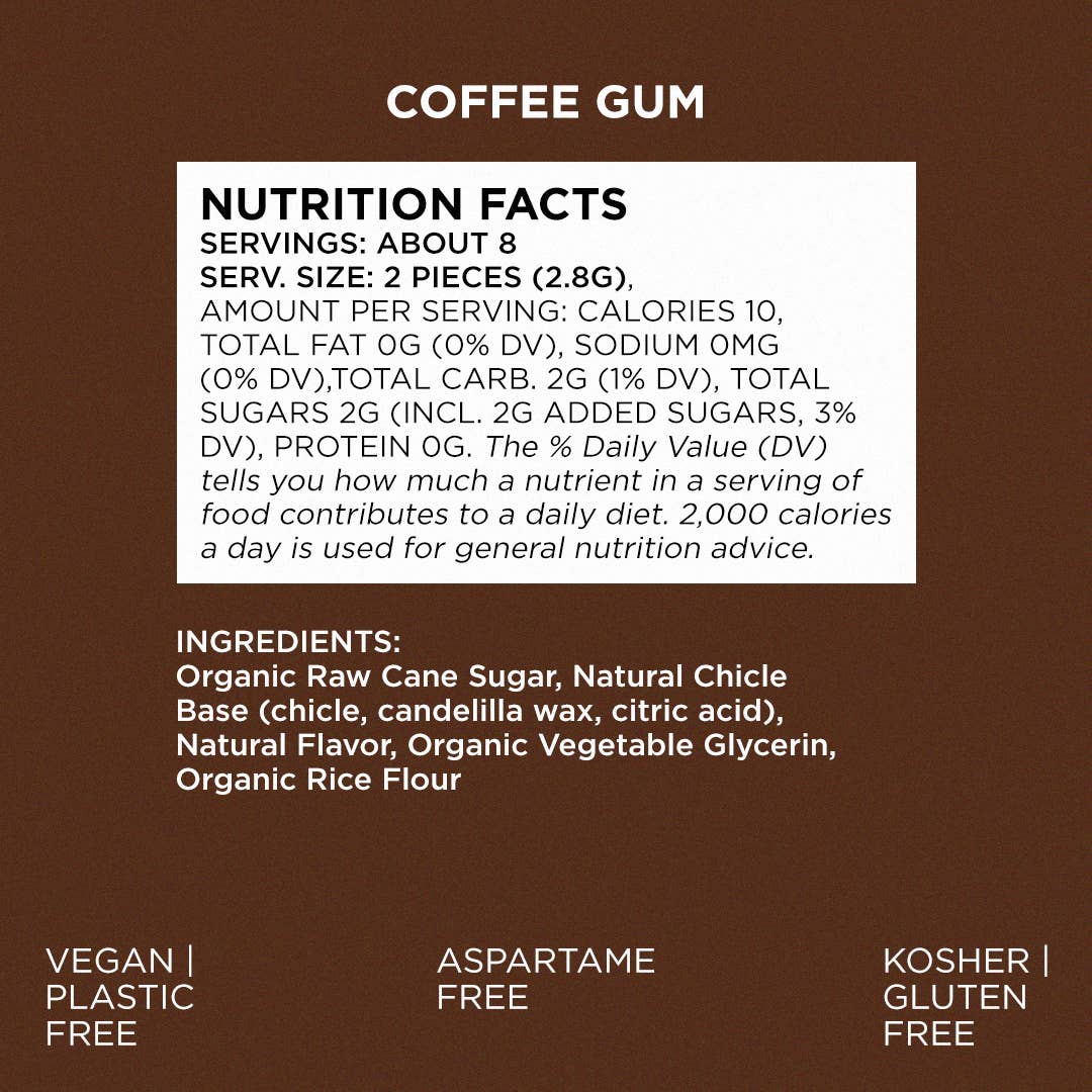 Kaffee-Kaugummi - Natürlich + Plastikfrei | 12er Pack