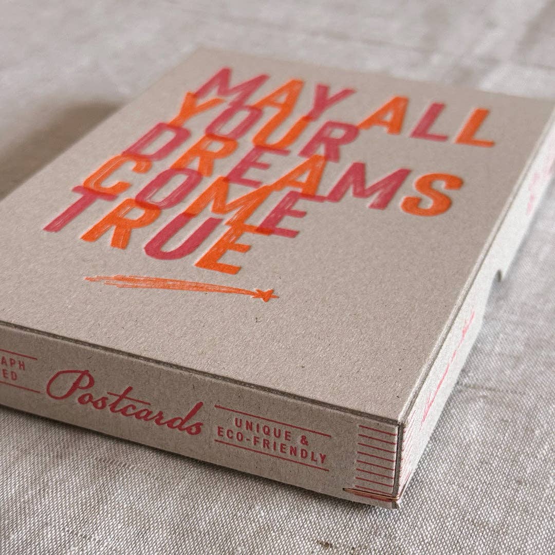 Postkartenbox (leer) / May all your Dreams come true