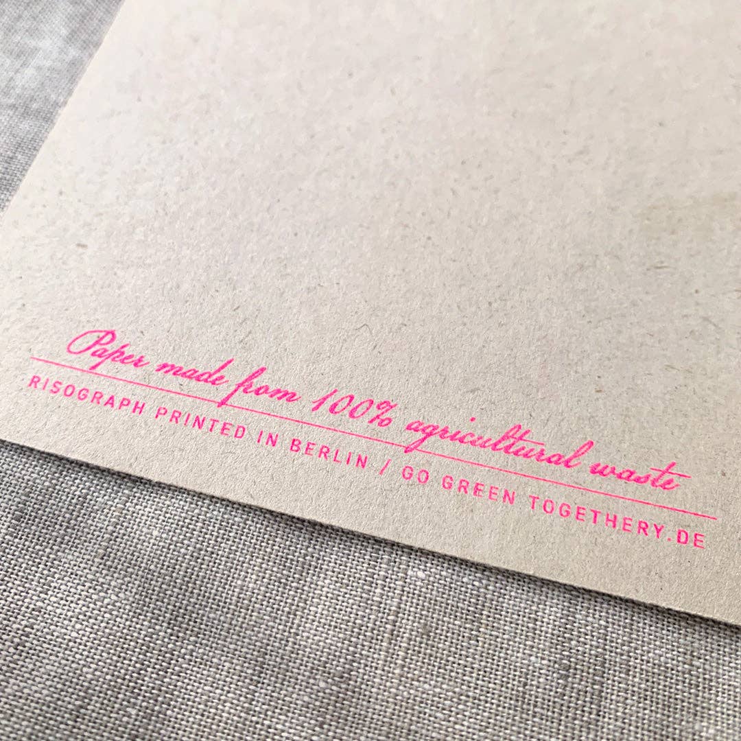 Postkarte / May all your dreams come true / Risographie