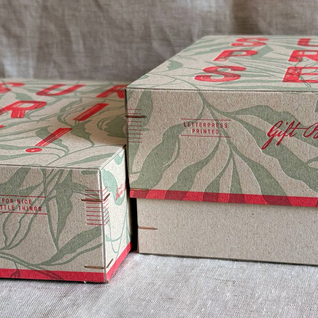 Geschenkbox (leer) / Surprise! / Letterpress Druck: Classic+