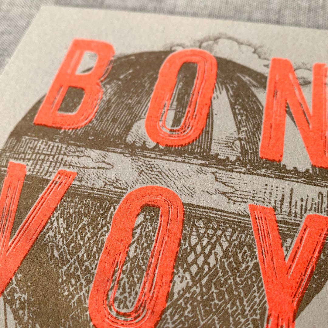 Postkarte / Typo / Bon Voyage / Ökopapier
