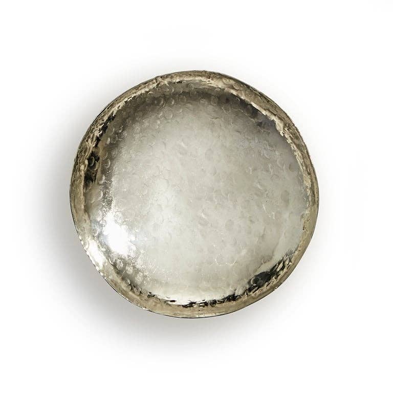 Schale Metall Gehämmert Rund