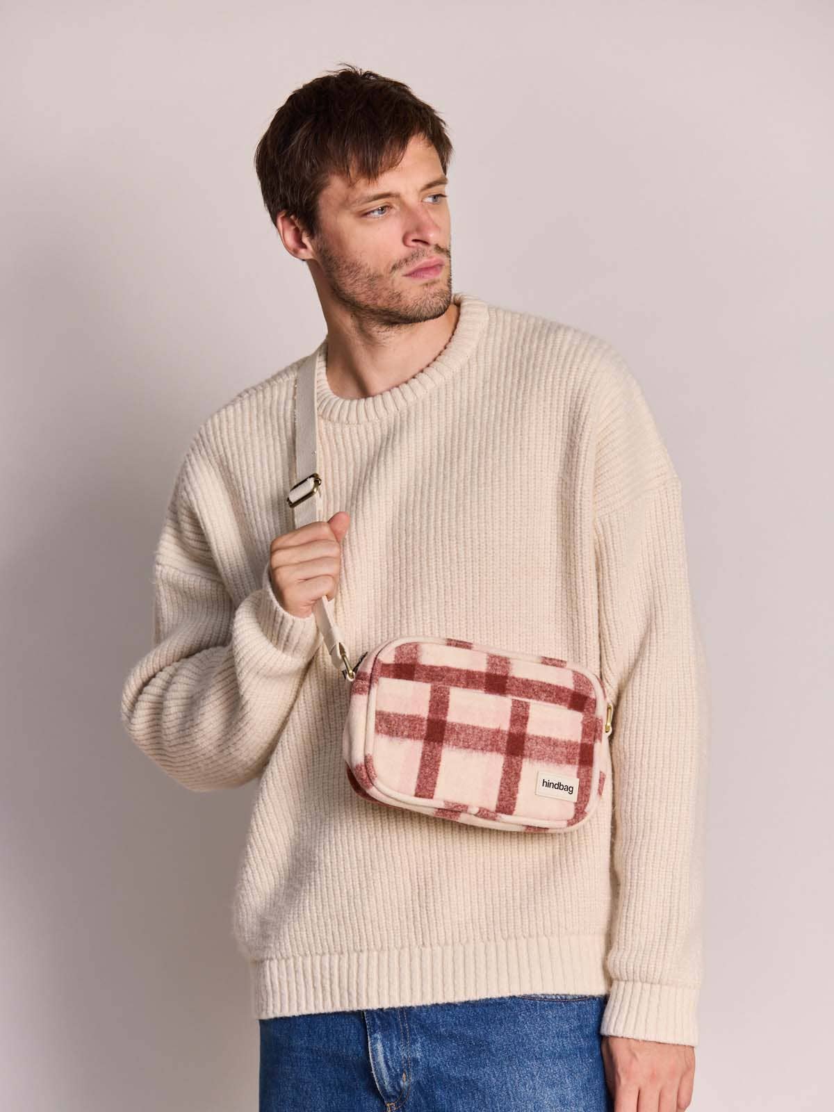 Nino-Umhängetasche Tartan Rosa