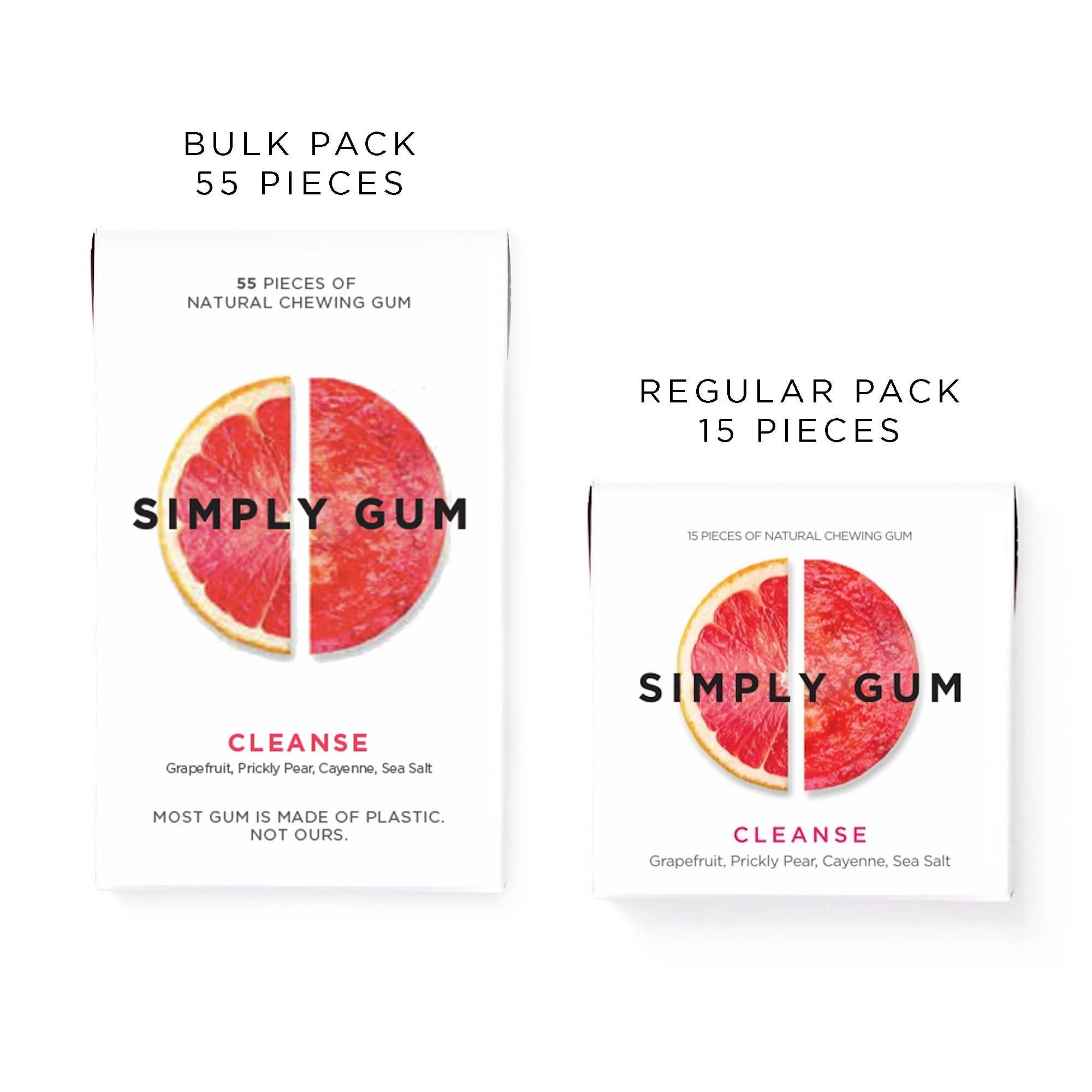 Reinigungskaugummi 55 Stück - Natürlich + Plastikfrei | 6er Pack