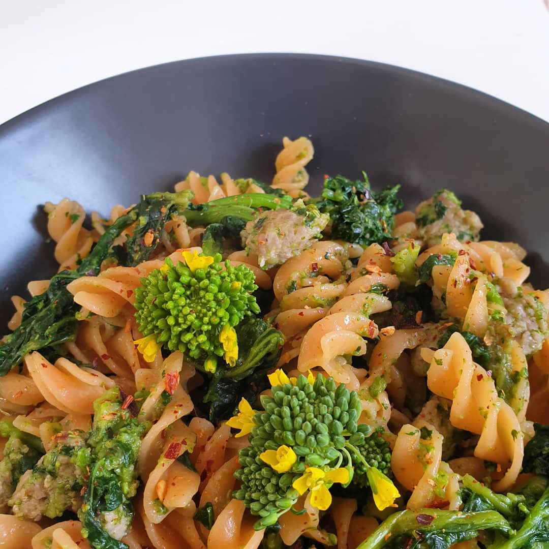 Handgemachte Pasta Fusilli 100% rote Linsen g.250