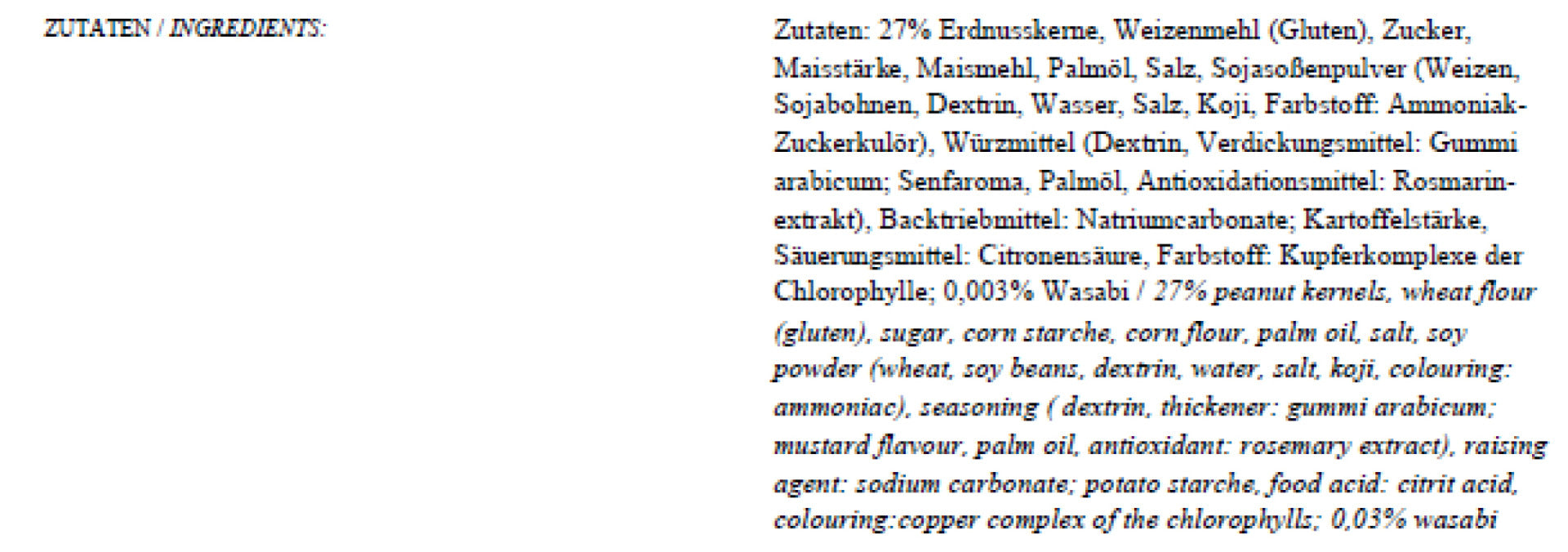 Wasabi Nüsse