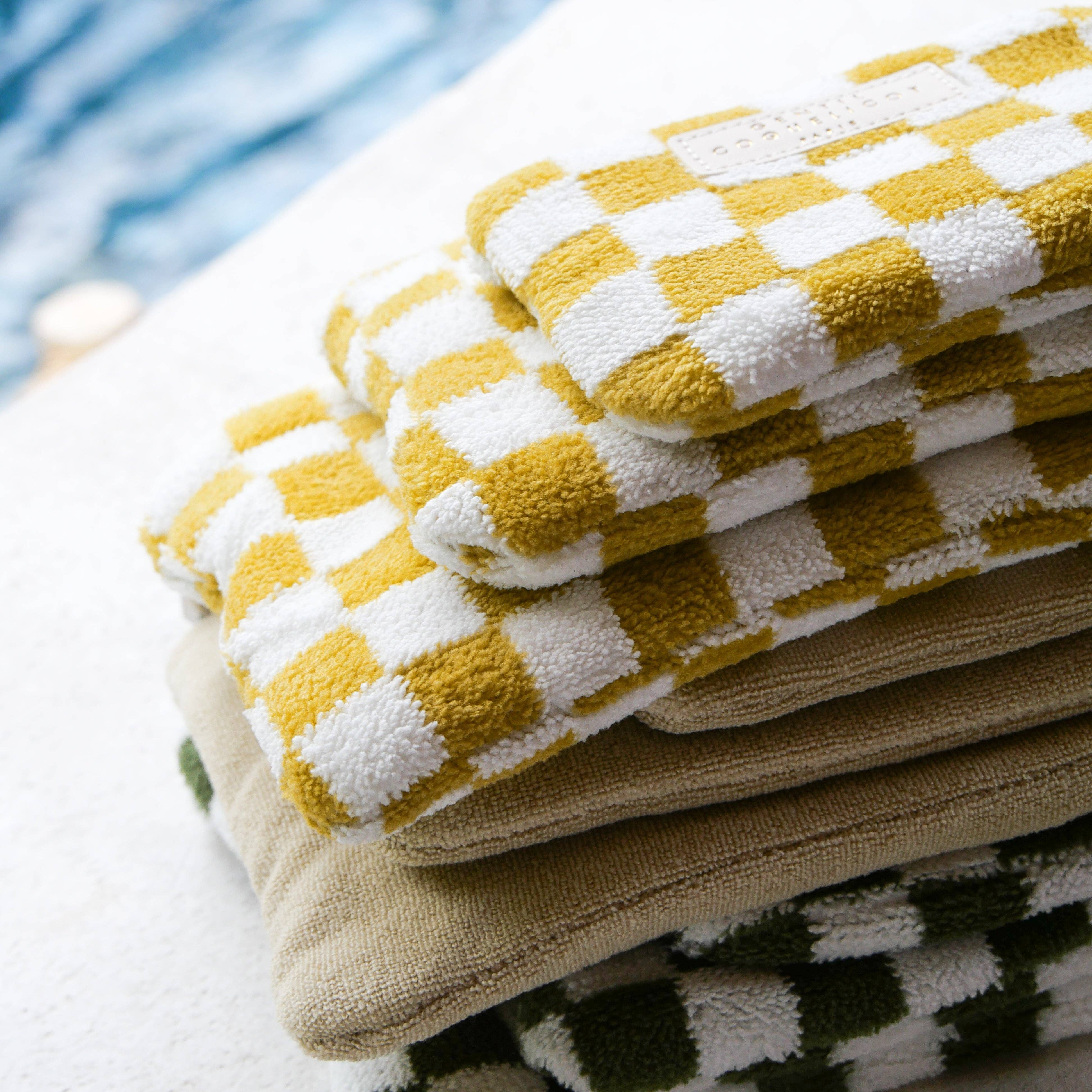 Schwammbeutel (3 Farben) DAMIER: Ocker / S