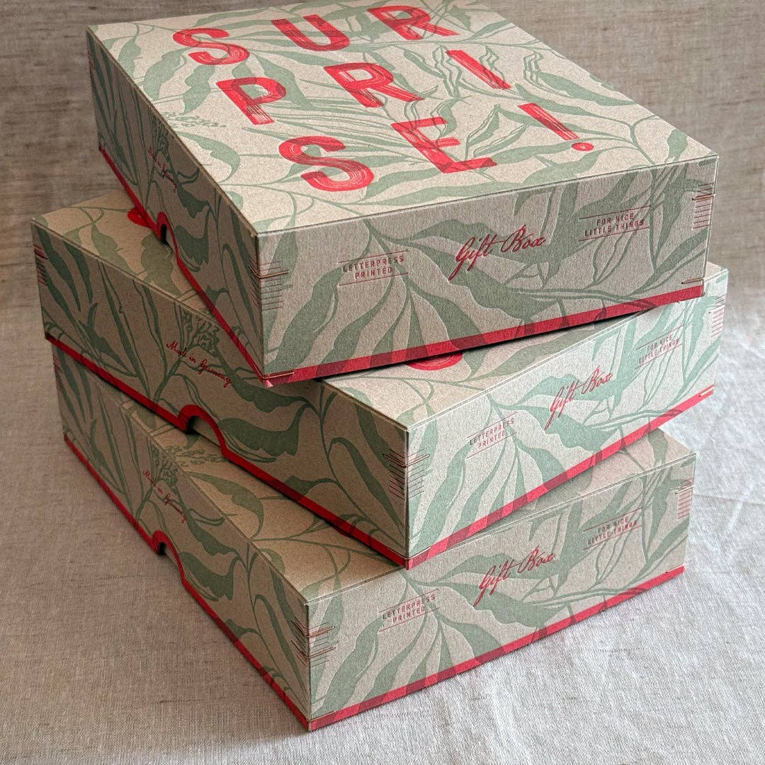 Geschenkbox (leer) / Surprise! / Letterpress Druck: Classic+