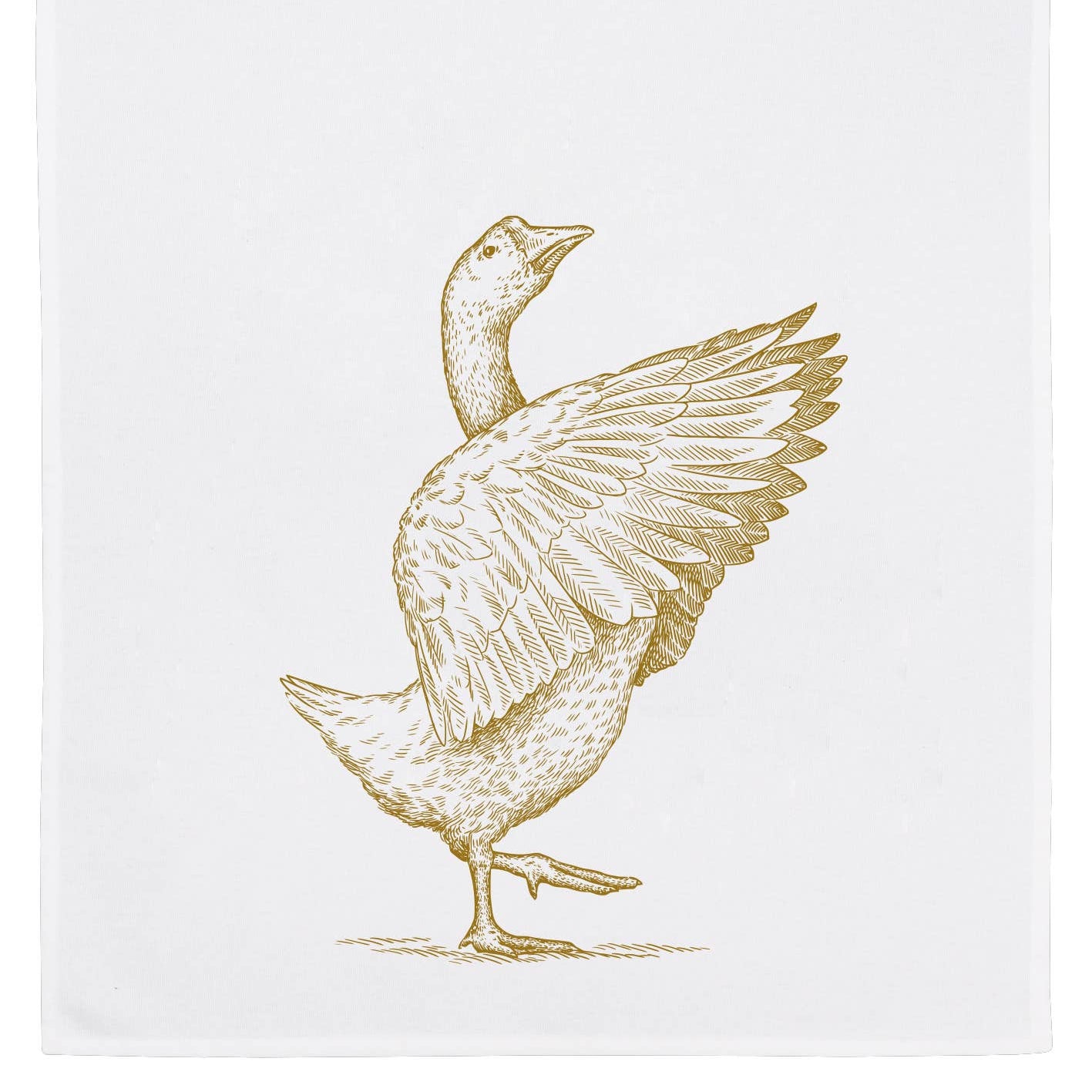 Geschirrtuch weiß, wilde Gans