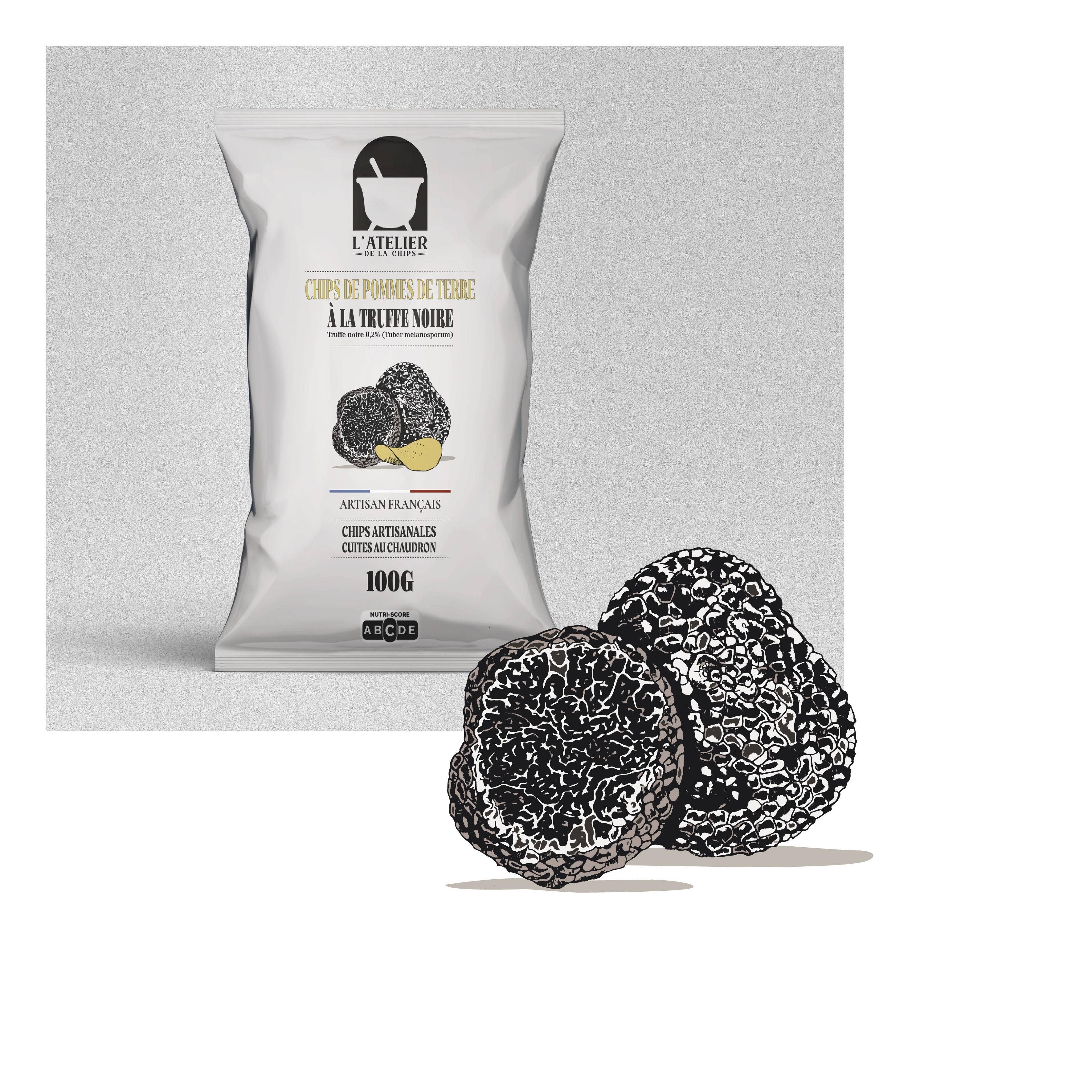 Französische Black Trüffel Chips 100 g