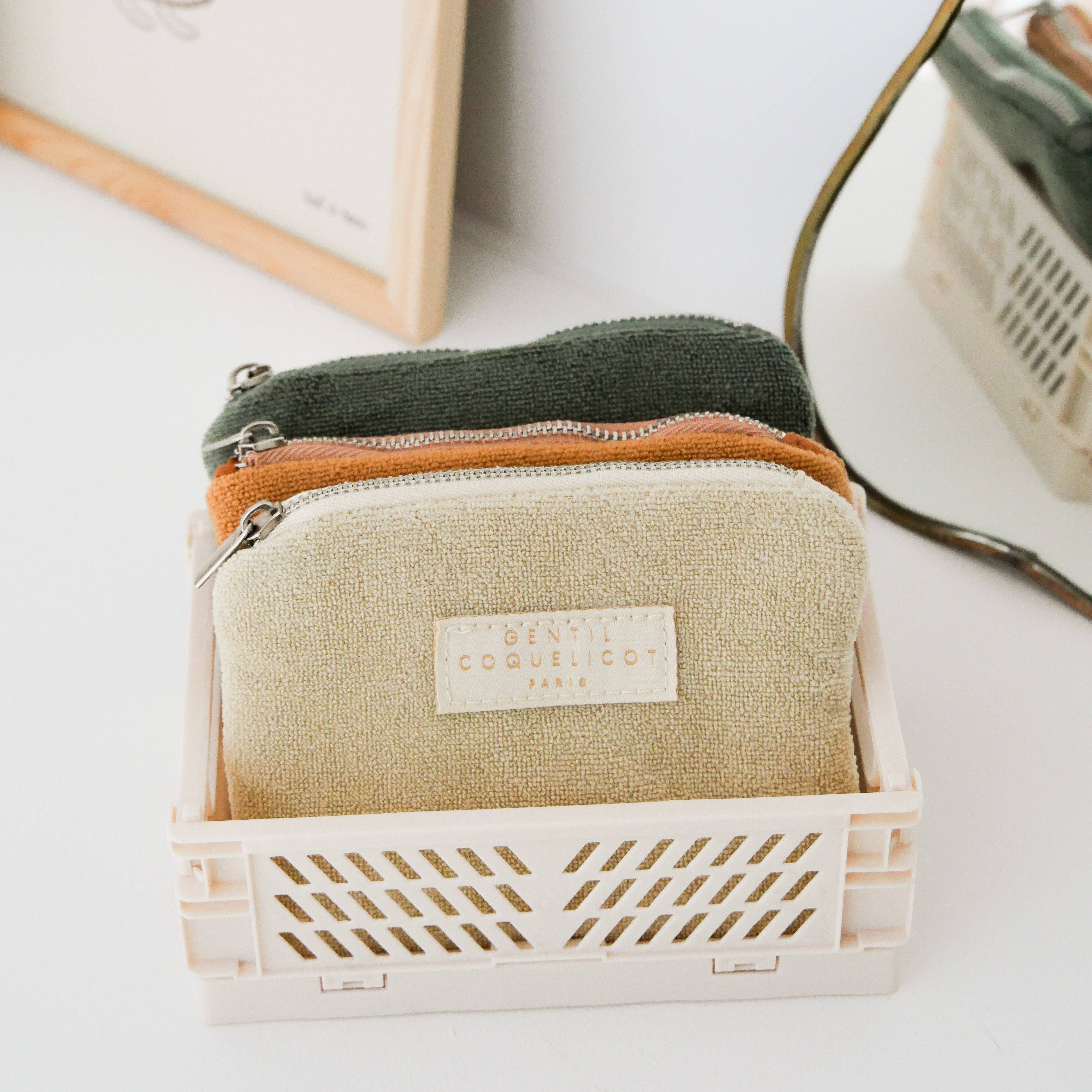 Kleiner Schwammbeutel/Beutel: Khaki