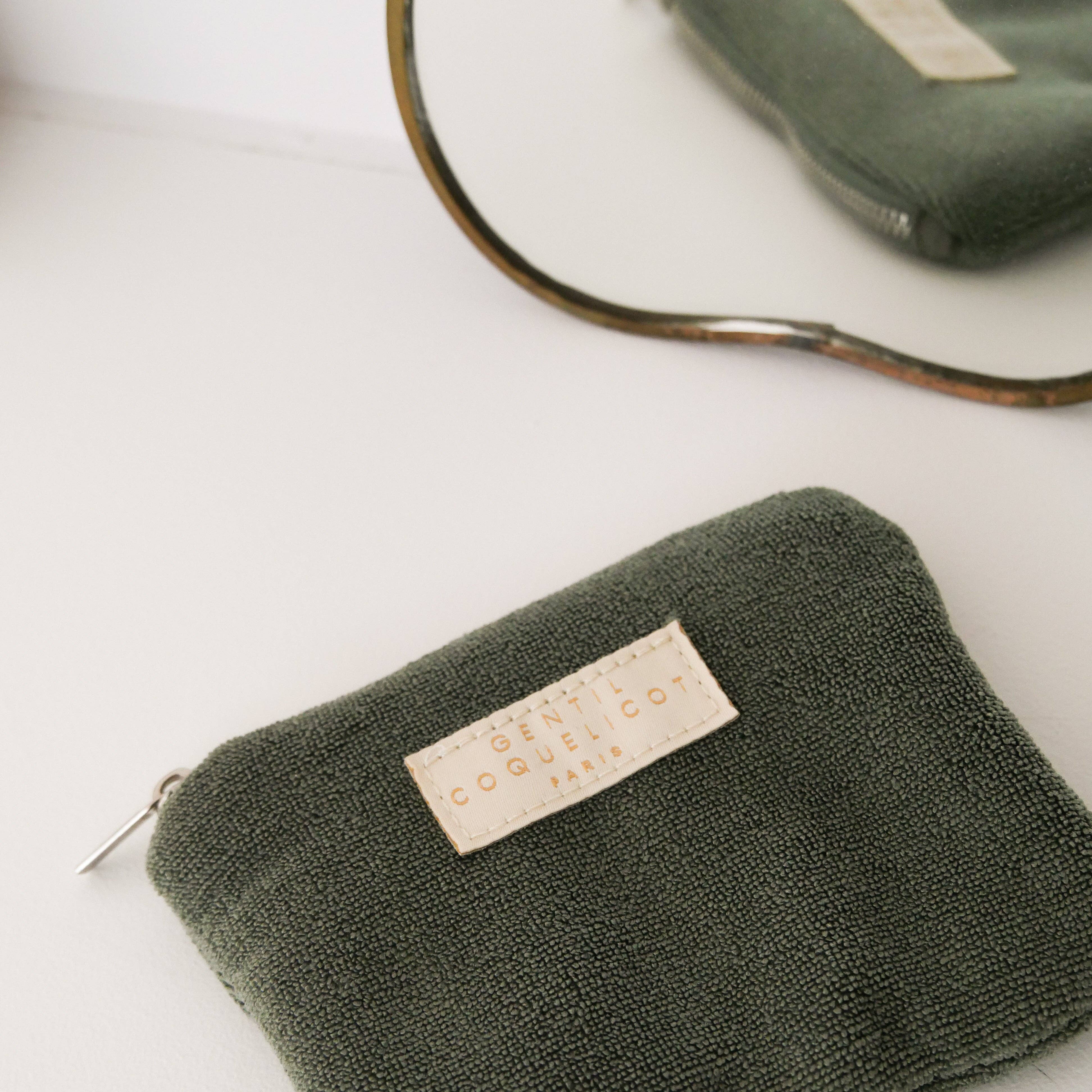 Kleiner Schwammbeutel/Beutel: Khaki