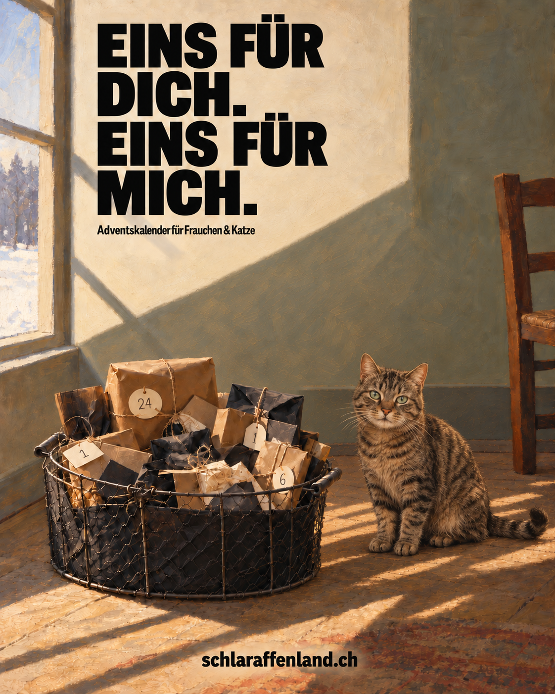 Adventskalender für Frauchen mit Katze oder Kater
