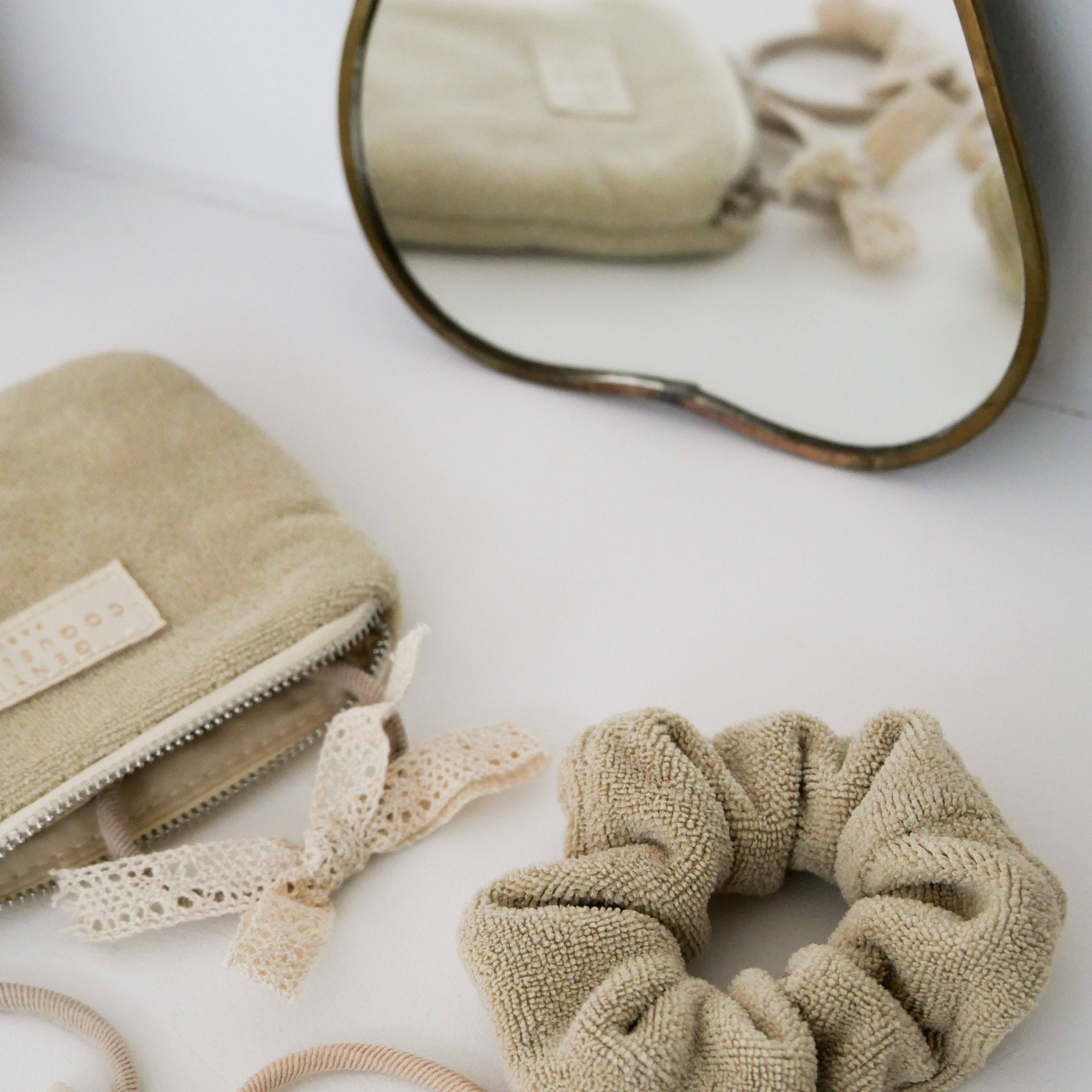 Kleiner Schwammbeutel/Beutel: Khaki