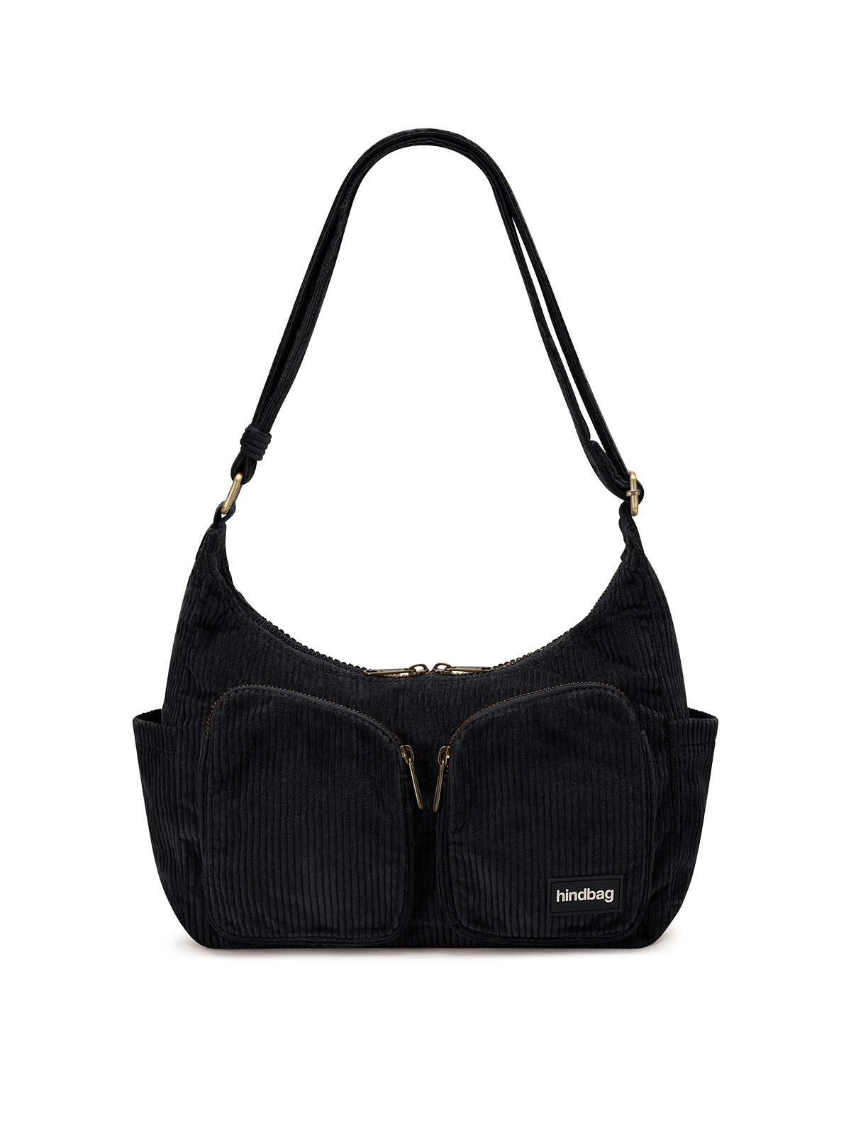 Multipocket-Tasche Emile aus schwarzem Samt