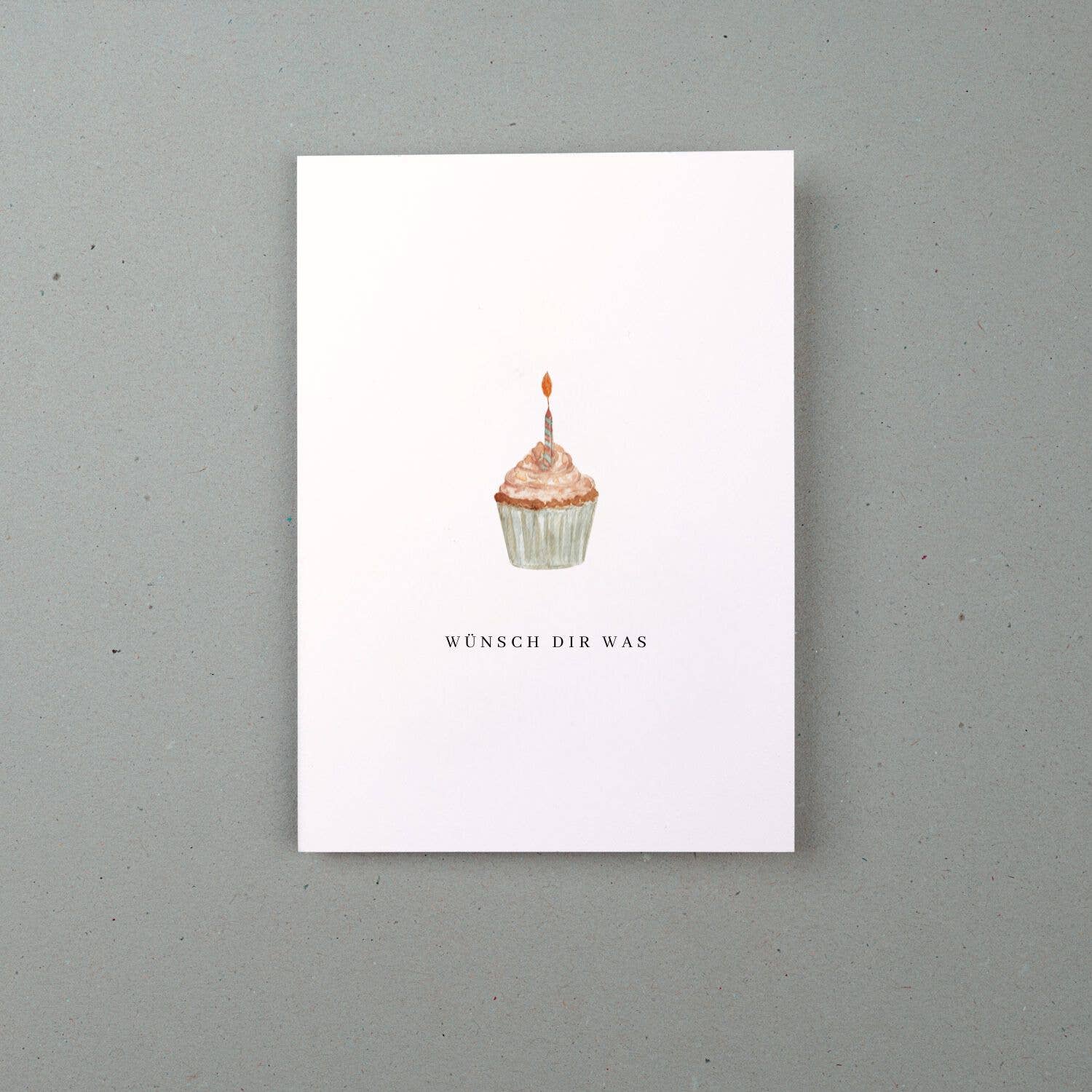 Grußkarte, Wünsch dir was, Geburtstag, Geburtstagsmuffin