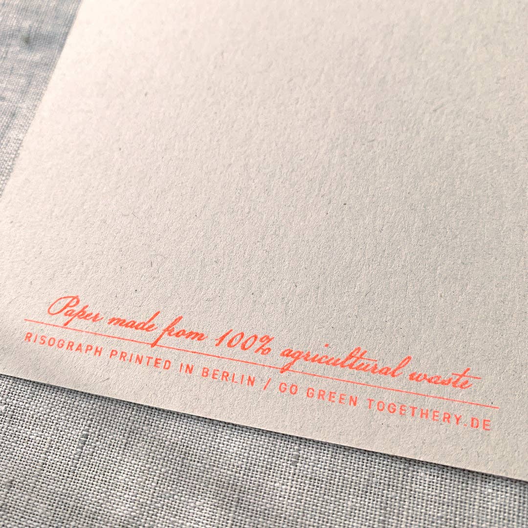 Postkarte / Typo / Bon Voyage / Ökopapier