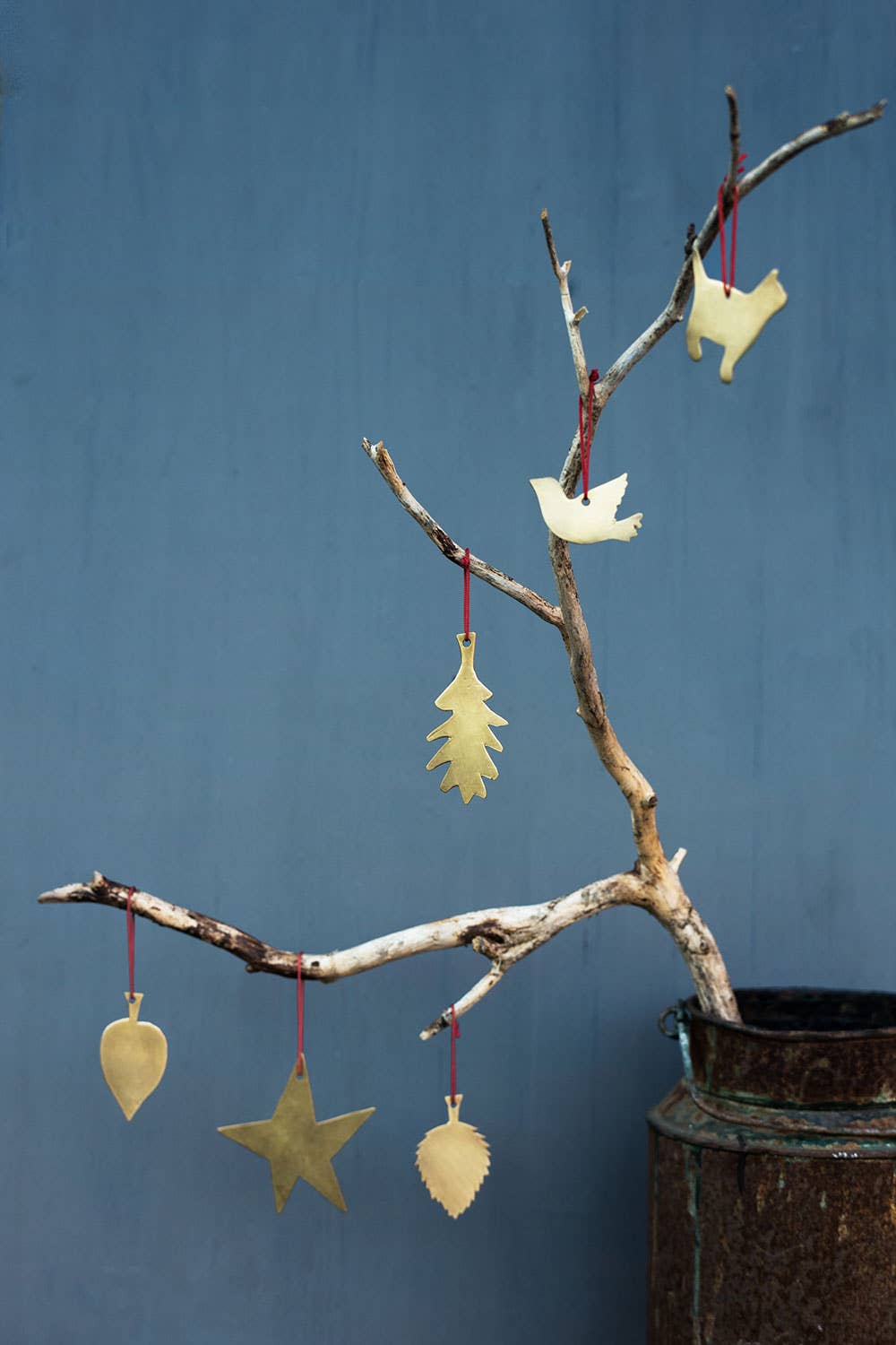 Katzen-Ornament aus Messing