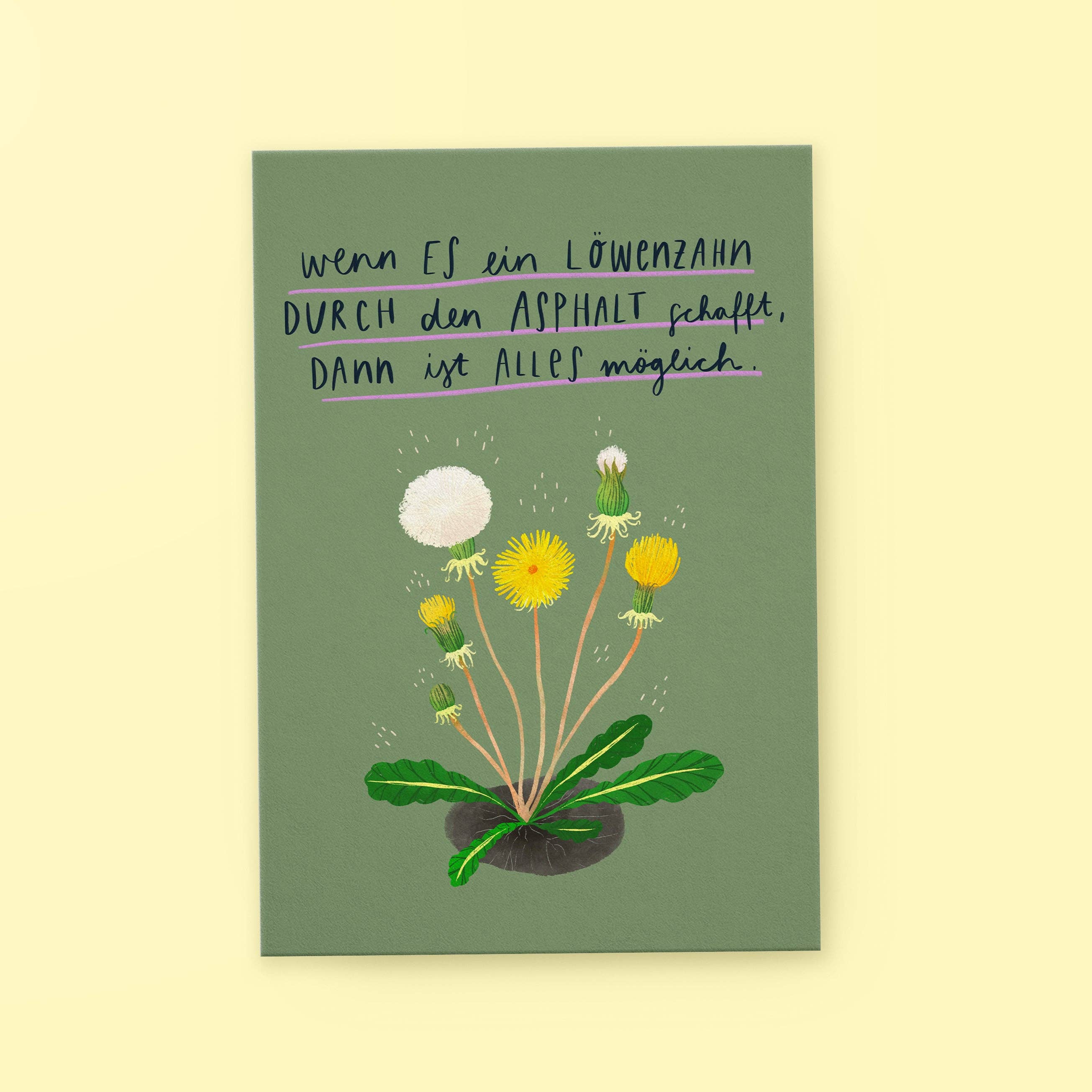 Postkarte »Löwenzahn«