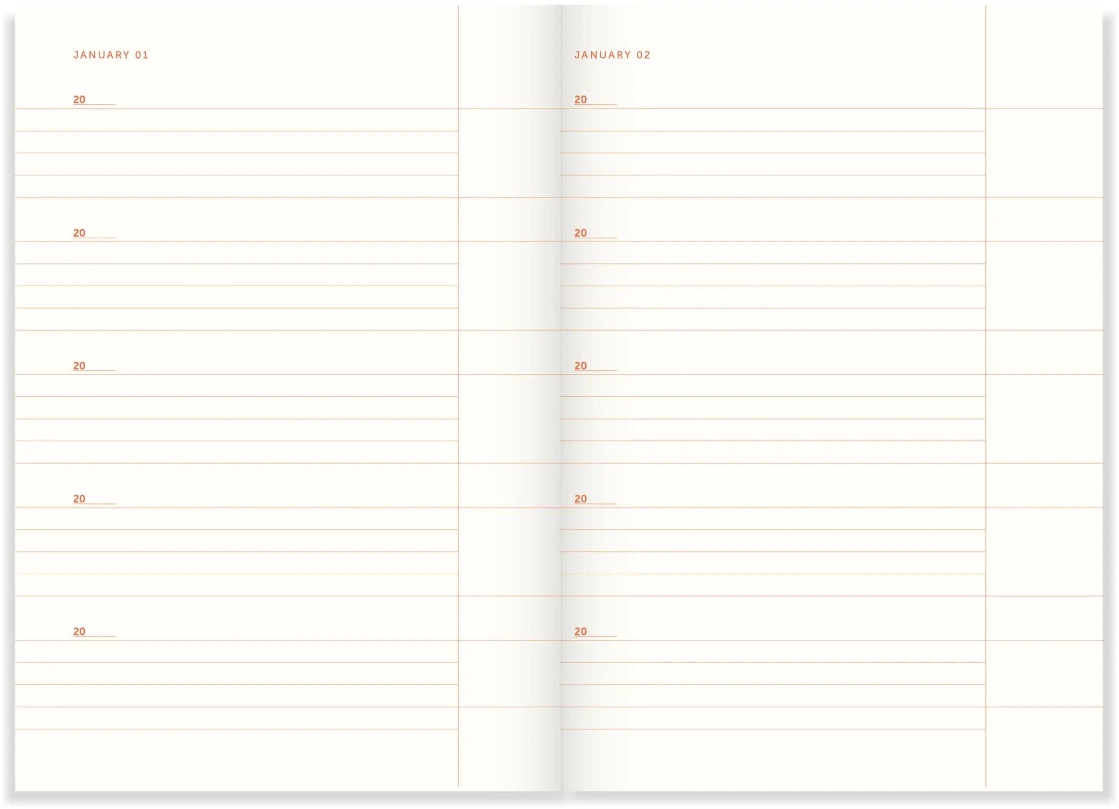 Ein-Journal Eine Zeile pro Tag Kreis