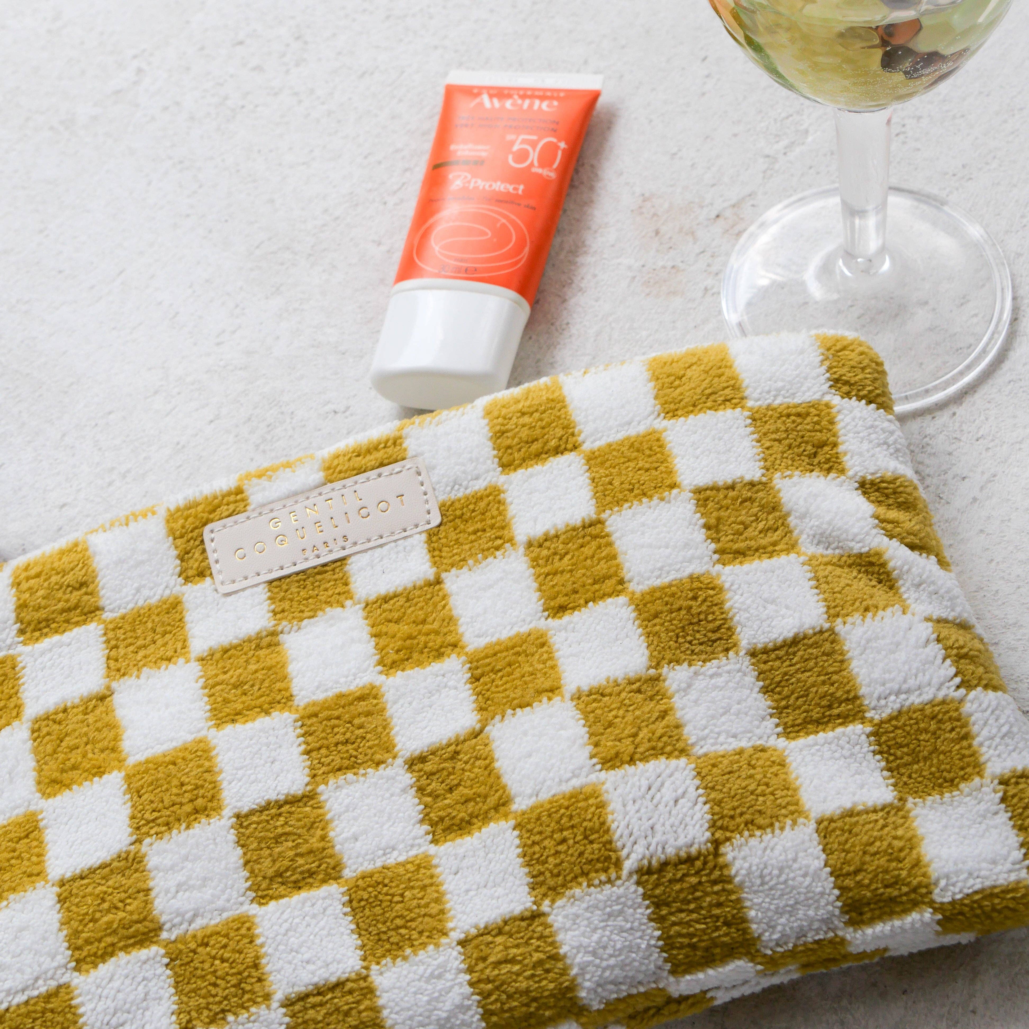 Schwammbeutel (3 Farben) DAMIER: Ocker / S