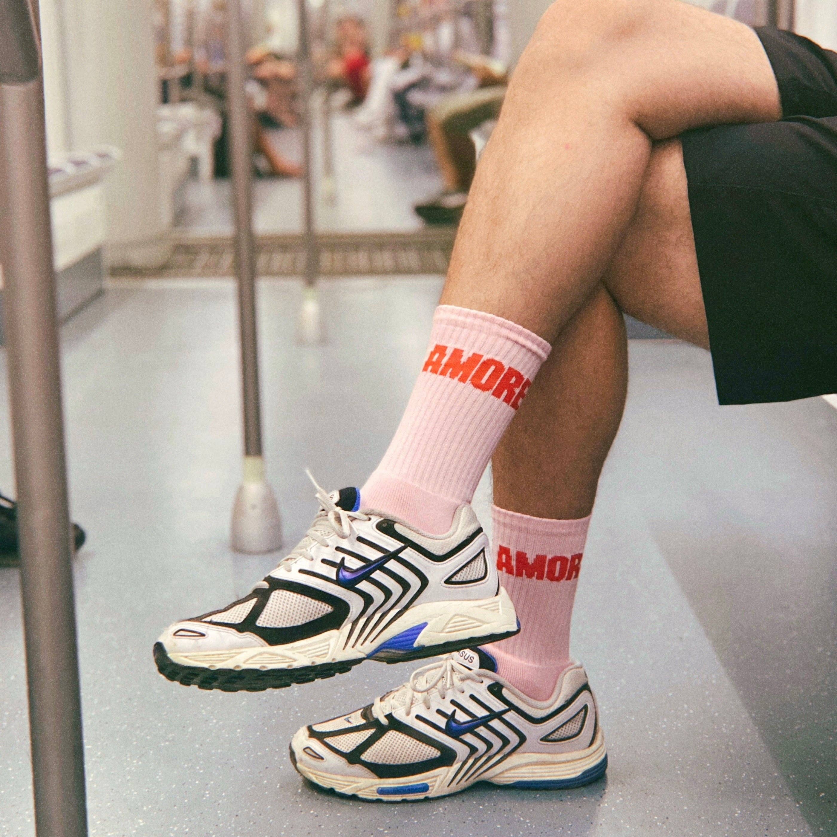 Socken AMORE, Farbe Rosa/Rot: 39-42