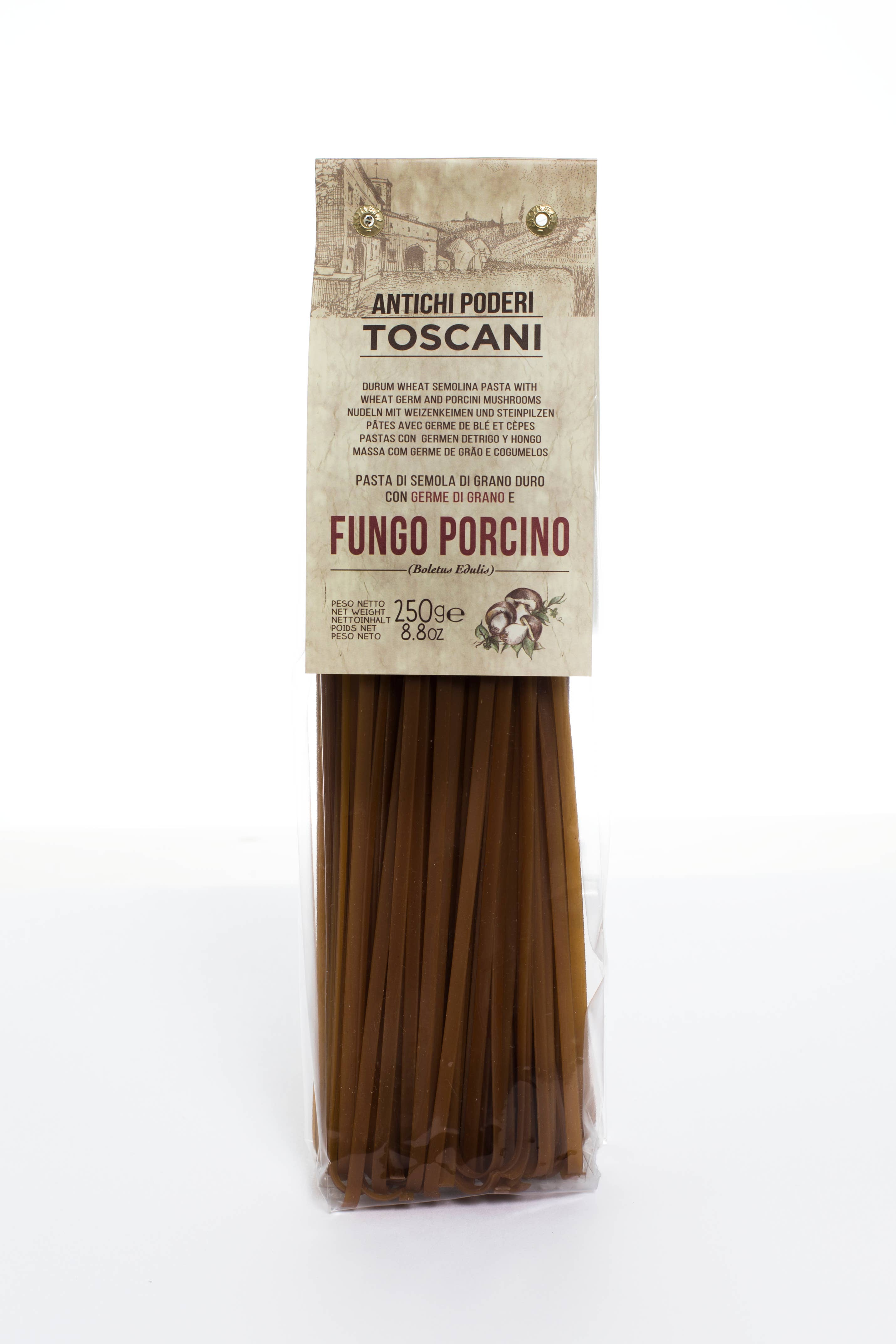 Italienische handgemachte Pasta Tagliatelle mit Pilzen g.250