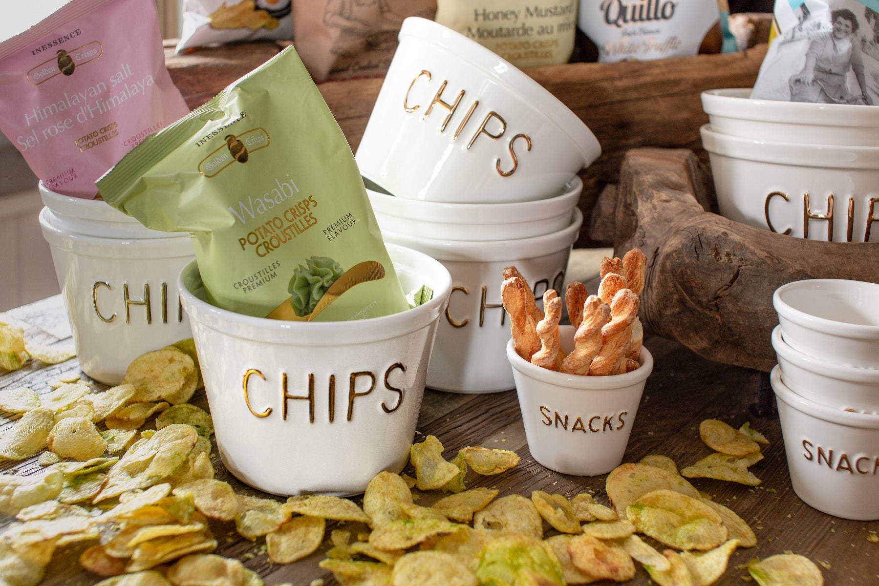 Chips Schüssel gold